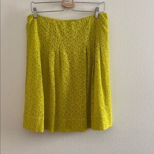 HD in Paris Lace A-Line Skirt in Chartreuse Yellow
